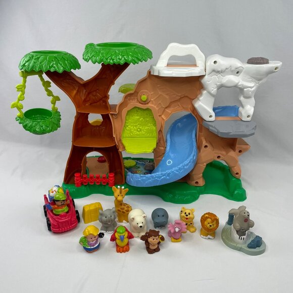 Fisher-Price Kids Toy Little People Zoo Animals Tree House Playset - Picture 11 of 15